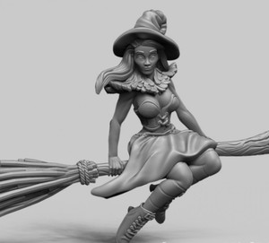 扫帚女巫3d模型免费下载