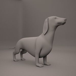 腊肠犬3d打印模型下载