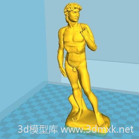雕像人物大卫3d打印模型下载