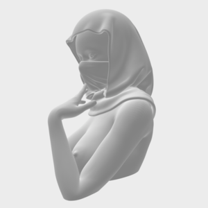 性感女忍者3D打印模型动漫人物3D数据文件