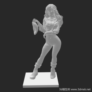 黑猫猫女性感美女手办3d打印模型下载