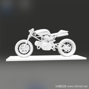 微缩摩托车3d打印模型下载