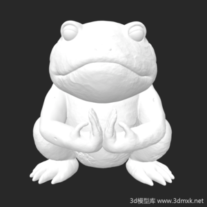 火影忍者石蛙青蛙雕像3d打印模型下载