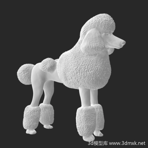 贵宾犬宠物狗3d打印模型下载